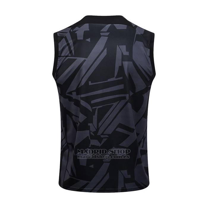 Camiseta de Entrenamiento Paris Saint-Germain Jordan Sin Mangas 2023-2024 Negro y Gris